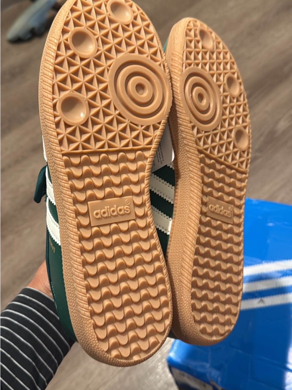 adidas Green and White Mary-Jane Style Sneakers - Picture 4 of 4